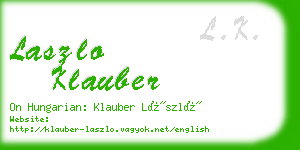 laszlo klauber business card